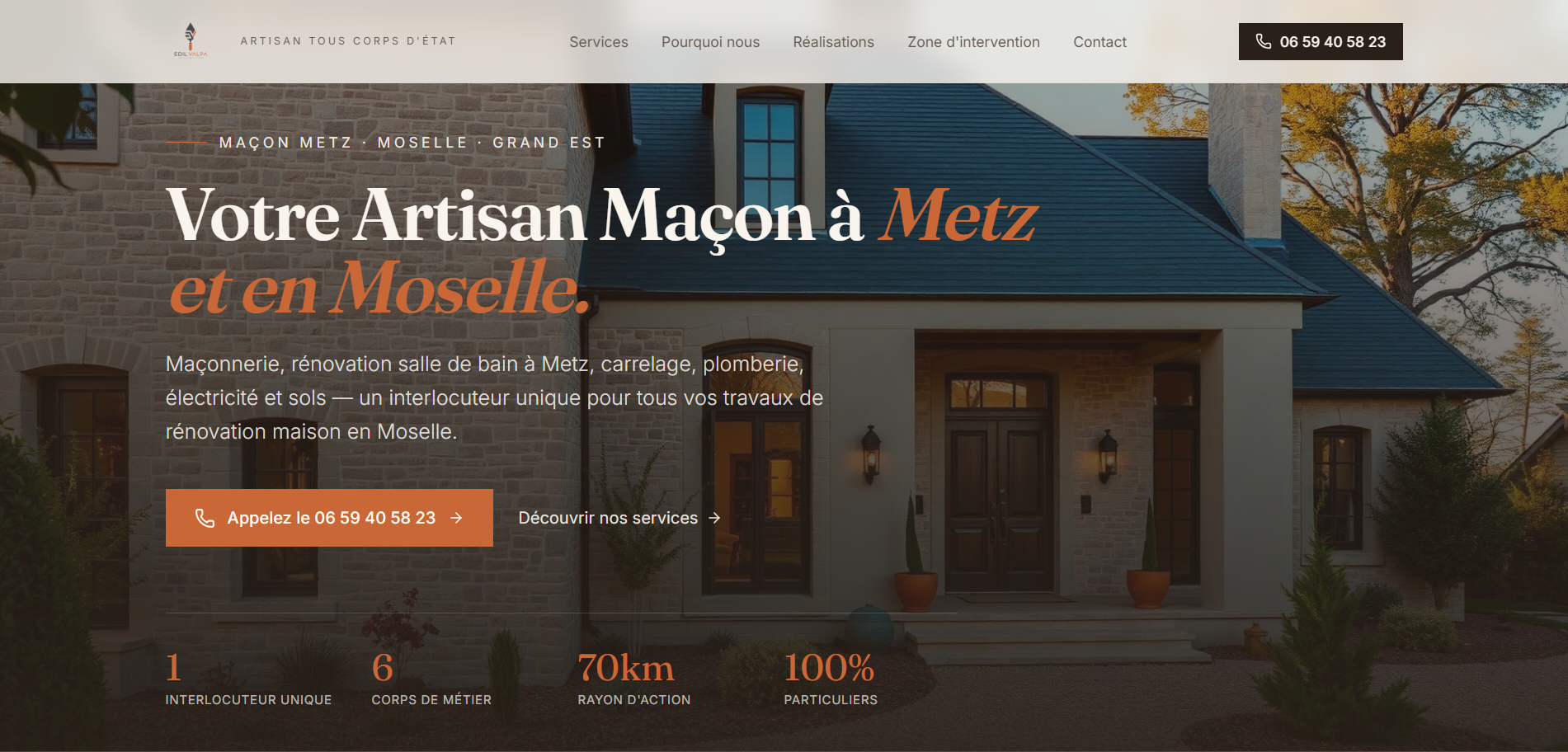 Aperçu du site EDIL VALPA